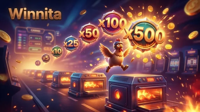 Chicken Road: gallina che attraversa corsie di forni con badge di moltiplicatore crescente